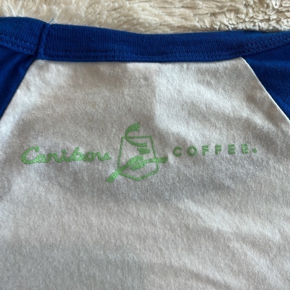 Caribou Coffee “tree” hugger baseball tee size small - Picture 8 of 9